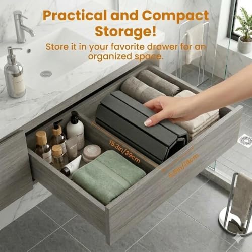 Premium Foldable Stone Bath Mat - Ultra Absorbent Quick Drying Compact Easy to Store & Clean Non-Slip Diatomaceous Earth Bath Shower Mat (Dark Grey) - color: Dark Gray