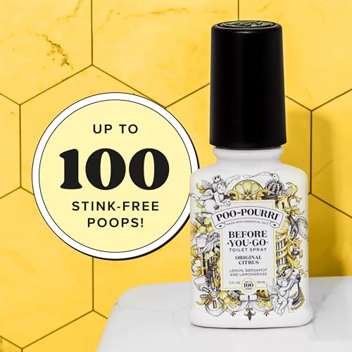 Poo-Pourri Before-you-Go Toilet Spray Bundle, Original Citrus 2 Fl Oz and Original Citrus 1 Fl Oz Pocket Travel Size - Lemon, Bergamot and Lemongrass - size: 1 Fl Oz (Pack of 2)