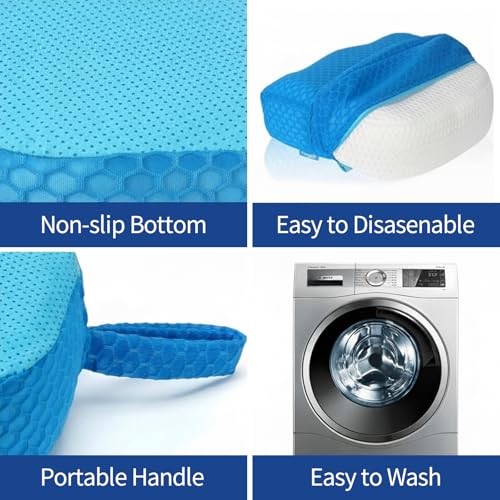 Hot Tub Booster Seat, Weighted SPA Booster Seat Cushion for Adults, 3D Air Mesh Hot Tub Seat Accssories with Non-Slip Micro Dot Bottom,Indoor or Outdoor Quick Dry Hot Tub Pillow (2 Pack-Blue) - style: 2 Pack-Blue