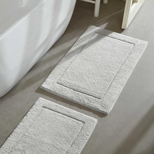Calvin Klein - Bathroom Rug, Soft & Absorbent Bath Mat, Modern Bathroom Essentials (Essence Silver Grey, 24" x 40") - color: Essence Silver Grey, size: 2' x 3'4" (Rectangular)