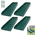 Rain-Gutter Downspout Splash Block - Gutter Downspout Extensions for Rainwater Drainage, Lader Downwards Design, 16" Fixable Downspout Extender with 8 Fixing PP Nails (4, Green) - color: Green, size: 4Pack