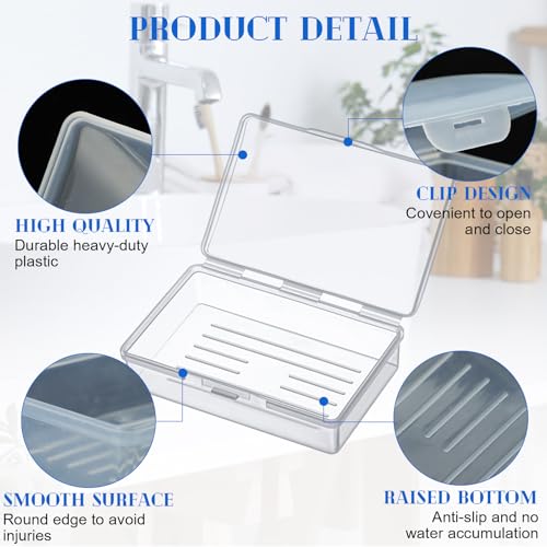 Reallnaive 36 Pcs Travel Soap Container Portable Plastic Soap Boxes Bulk with Lid Homeless Donations Bulk Gym Shower Tour Groups Hotel Outdoor Camping (Mixing Colors) - color: Mixing Colors