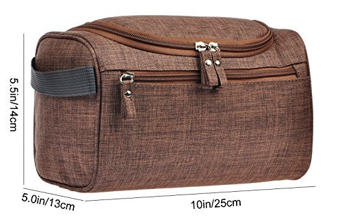 Vercord Mens Toiletry Bag Wash Travel Small Shaving Dop Kit Shower Bathroom Ditty Hygiene Bag Frosted Coffee - color: Frosted Coffee