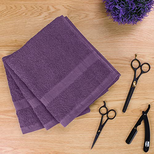 Utopia Towels - Salon Towel, Pack of 24 (Not Bleach Proof, 16 x 27 Inches) Highly Absorbent Cotton Towels for Hand, Gym, Beauty, Spa, and Home Hair Care, Plum - color: Plum, size: 24 Pack