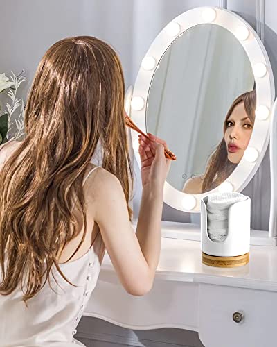 Ceramic Bathroom Cups Dispenser - 3 oz Disposable Paper & Plastic Bathroom Cups Holder - Mouthwash Cups Dispenser for Bathroom, Guest Toiletries, Countertop - BPA Free, Kids Safe(White) - color: White, size: Set/1