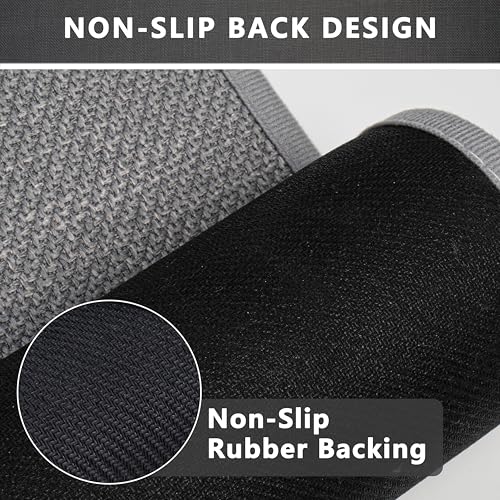 Large Bathroom Rugs Runner Quick Dry Bath Mat, Machine Washable Bathroom Rugs Ultra Thin Door Mat, 17" x 47" Grey Shower Rug - color: Grey, size: Runner(17"x47")