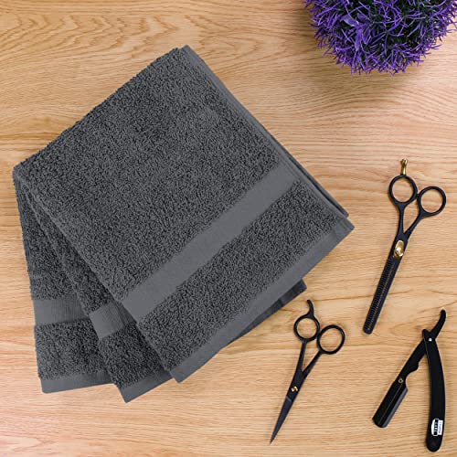 Utopia Towels, Salon Towel, Pack of 24, Not Bleach Proof, 16 by 27 Inches, Highly Absorbent Cotton Towels for Hand, Gym, Beauty, Spa, and Home Hair Care, Grey - color: Grey, size: 24 Pack