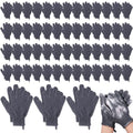 Didaey 104 Pcs Exfoliating Glove Bulk Shower Gloves with Hanging Loop Exfoliating Body Scrubber Dead Skin Remover for Body Bath Beauty Spa Massage Scrubs Men Women Bathing(Dark Grey) - color: Dark Grey