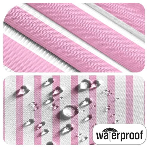 Pink White Striped Shower Curtain Sets Decor Pink and White Vertical Stripes Decor Modern Fashion Simple Bathroom Curtain for Home Bathtub Stall Decoration Hooks Included,48x72inch - color: Pink, size: 48"W x 72"L (Pack of 1)