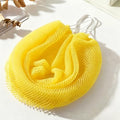 Exfoliating Bath Towel Set for Women Strong Cleaning Back Scrubber - color: Yellow