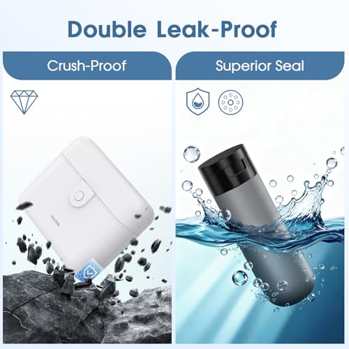 Travel Bottles with Case, 4x2oz TSA Approved, Leak-Proof, Press to Unlock, Compact & Portable Travel Toiletries (White) - color: White