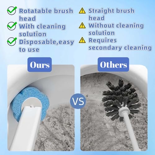 Disposable Toilet Brush Refills 36 PCS, Toilet Bowl Wand Brush Refills for Toilet Cleaning, Disposable Toilet Cleaner Refill Pads for Washroom Bathroom Cleaning