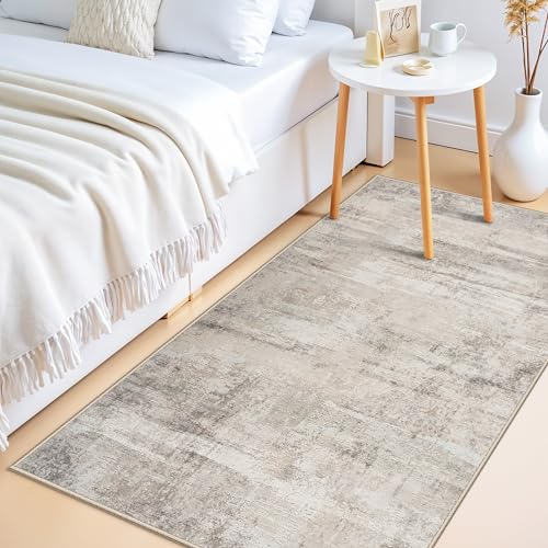 Area Rugs 3x5 for Walk-in Closet – Ultra Soft Modern Abstract Non Slip Thin Carpet Low Pile Stain Resistant Home Decor Rug for Married Woman 30-45yr in Bedroom, Dressing Room, Home Office 3x5 Beige - color: Beige, size: 3' x 5' (Rectangular)