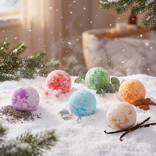 Gifts for Women & Men, Birthday Gifts - 15 Pcs Luxurious Spa Gift Set Bath and Body Gift Set for Mom Dad | Perfect Valentines Day, Christmas, Mothers Day with 6 x 150g Bath Salt 6 x 100g Bath Bomb