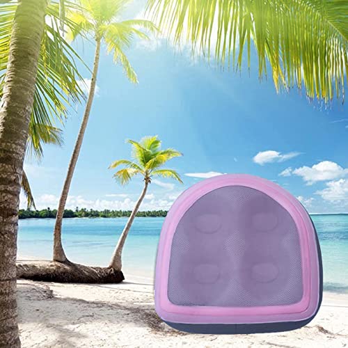 Inflatable Hot Tub Seat Booster with Suction Cups & Mesh Cover, Dual Use Inflatable Hot Tub Cushion Seat, Non Slip Blow Up Pillow Hot Tub Chairs Accessories for Adults Elderly Spa Bathtub - color: Pink
