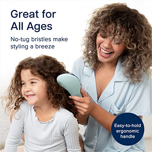 Crave Naturals Glide Thru Detangling Hair Brushes for Women - Detangler Brush for Curly or Straight, Wet or Dry Hair - Gentle on Tangles Comb - 7.5x3-Inch, Turquoise and Terrazzo (Pack of 2) - color: Navy Terrazzo & Turquoise, size: 2 Pack (Regular)