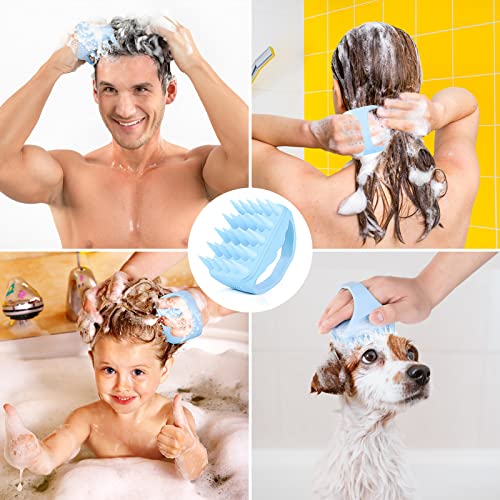 Bsisme Scalp Massager Hair Growth, Scalp Scrubber with Soft Silicone Bristles for Dandruff Removal, Shampoo Brush for Men Women Kids Pets Wet Dry Hair Scalp Exfoliator, Blue - color: Blue