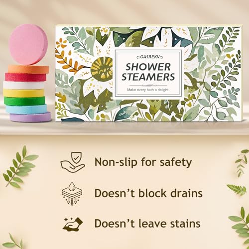 Shower Steamers Aromatherapy 8-Pack Gifts Set - Natural Essential Oil Shower Steamers for Relaxation - Mother's Day, Birthday Presents, Ideal for Stress Relief - Bath Bombs Alternative for Home Spa