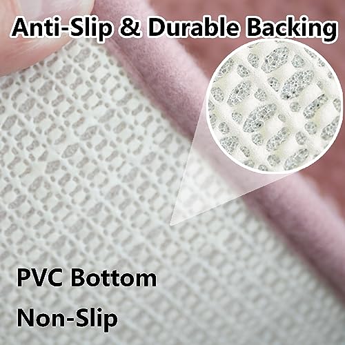 BOANKODU Bathroom Rugs Sets 2 Piece, Extra Soft Chenille Bath Mat Absorbent Bathroom Rug, Bathroom Mat with Sturdy PVC Non-Slip Bottom, Machine Washable Bath Rugs (32x20 Inch + 24x16 Inch, Deep Pink) - color: Deep Pink, size: 16" x 24" + 20" x 32" (Rectan