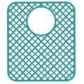 2 Pack Silicone Sink Protectors for Kitchen Sink, Trellis Pattern 13 x 11 Inches Sink Mat, Non-Slip and Durable Sink Protector Silicone, Rear Drain, Green - color: Green