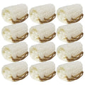 100% Natural Loofah Exfoliating Body and Face Sponge Scrubber for Skin Care in Bath Spa Shower - Pack of 12 - Eco-Friendly and Biodegradable Shower Luffa