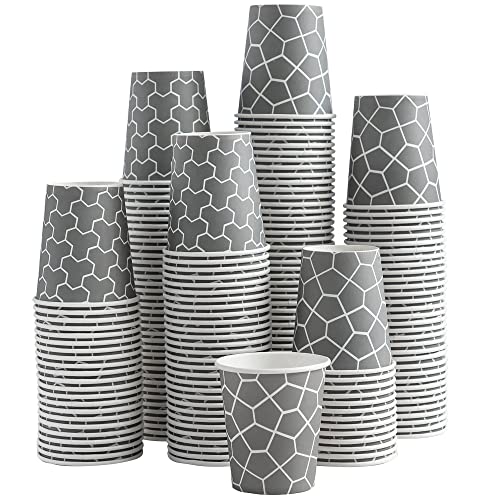 300 Pack 5 oz Paper Cups, Disposable Bathroom Cups Small Mouthwash Cups, Hot/Cold Beverage Drinking Mini Cup for Party, Picnics, Water, Snack - color: Gray, size: 5 oz