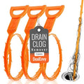3 Pack Drain Clog Remover Tool, 19.7 Inch Plastic Drain Snake, Shower Snake Hair Removal Tool, Sink Snake Drain Clog Remover, Bathtub Drain Hair Remover, Plumber Snake, Drain Cleaner