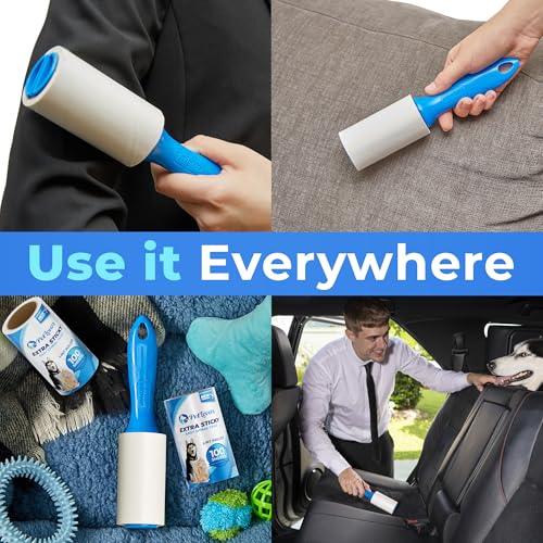 PetLovers Extra Sticky Lint Roller Ultimate Value Set 400 Sheets for Pet Hair Removal, Dog and Cat Lint Remover 4 Pack - size: 4 Pack