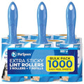 PetLovers Extra Sticky Lint Roller Mega Value Set 1000 Sheets for Pet Hair Removal, Dog and Cat Lint Remover 10 Pack - size: 10 Pack Lint Roller