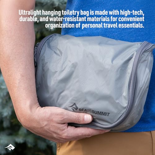 Sea to Summit Large Hanging Toiletry Bag, Travel Organizer for Men and Women, Spicy Orange - color: Spicy Orange