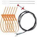 Drain Cleaning Tool Set, 79" Extra-Long Drain Clog Remover, (6pcs) 25" Hair Drain Snakes, (2pcs) 25" Cleaning Brushes for Sink, Tub, Toilet & Sewer, (9-Pieces Tool Set)
