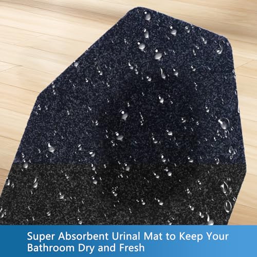 6Pcs Urinal Mats for Men Bathroom Commercial Floor Mats Pads for Mens Room Non Slip Splash Toilet Bulk Washable Disposable Large Color Grey 17Inch x 20.5Inch - size: 6