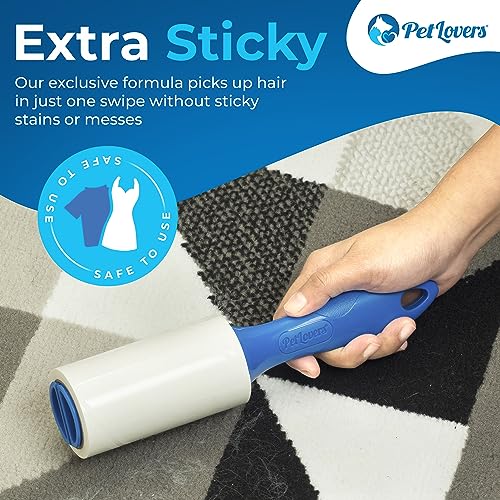 PetLovers Extra Sticky Lint Roller Mega Value Set for Pet Hair Removal, Dog and Cat Lint Remover (8 Pack Refills) - size: 8 Pack Lint Roller Refills