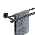 JQK Double Towel Bar Black, 39 Inch 304 Stainless Steel Thicken 1mm Towel Rack for Bathroom, Bath Towel Holder Matte Black Wall Mount, Useable Length 36 Inch, TB100L36-PB - color: Matte Black, size: 39 Inch