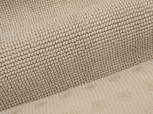 Cotton Paradise 100% Cotton Turkish Bathmat Rug, Soft Absorbent Quick Dry Non Slip, 20x34 Bathmat Rug, Beige - color: Beige, size: Cotton Bath Rug 20 x 34