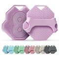 Silicone Shower Scrubber for Body – Exfoliating Loofah Alternative, Zinc & Silver-Infused, Hygienic & Gentle for Sensitive Skin, Durable & Long-Lasting Body Scrubber for Women - Purple - color: Purple