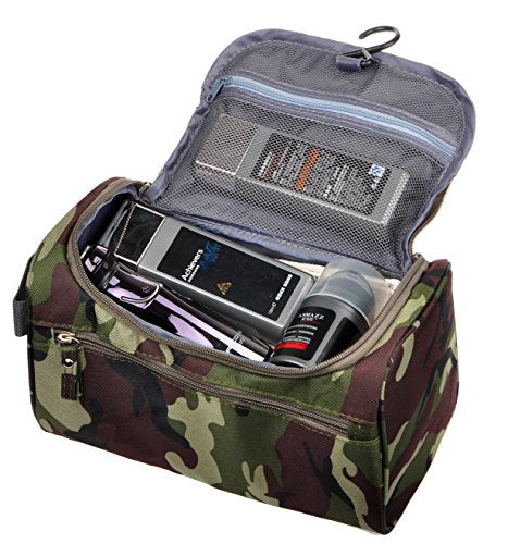 Vercord Mens Toiletry Bag Wash Travel Small Shaving Dop Kit Shower Bathroom Ditty Hygiene Bag Camo Dark Green - color: Camo Dark Green