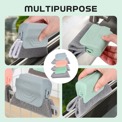 Magic Window Track Cleaner, 2025 New Groove Cleaning Brush Tools Set, Hand-held Window Track Cleaner Brushes Tools for Window lides Gaps Tile Lines Shutter Car Vents (Mix, 3PCS) - color: Mix, size: 3PCS