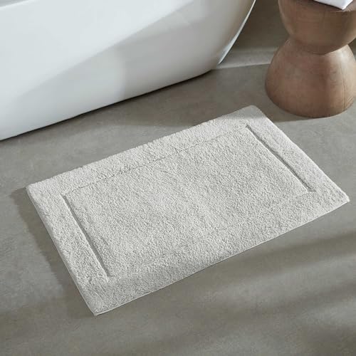 Calvin Klein - Bath Rug Set, Soft & Absorbent Cotton Bath Mats, Modern Bathroom Essentials (Essence Silver Grey, 2-Piece) - color: Essence Silver Grey, size: 1'9" x 2'10" (Rectangular)