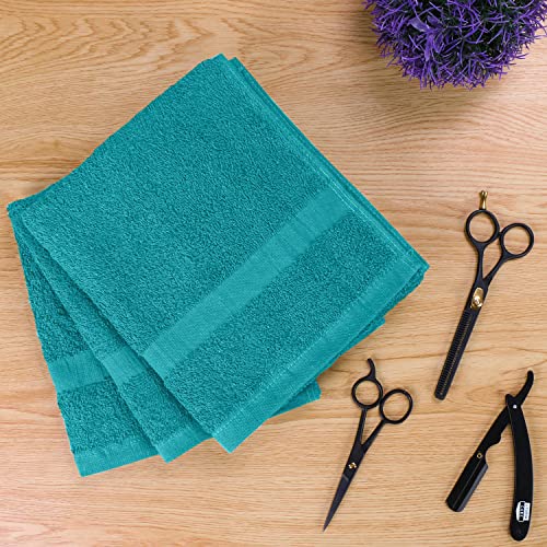 Utopia Towels, Salon Towel, Pack of 24, Not Bleach Proof, 16 by 27 Inches, Highly Absorbent Cotton Towels for Hand, Gym, Beauty, Spa, and Home Hair Care, Turquoise - color: Turquoise, size: 24 Pack