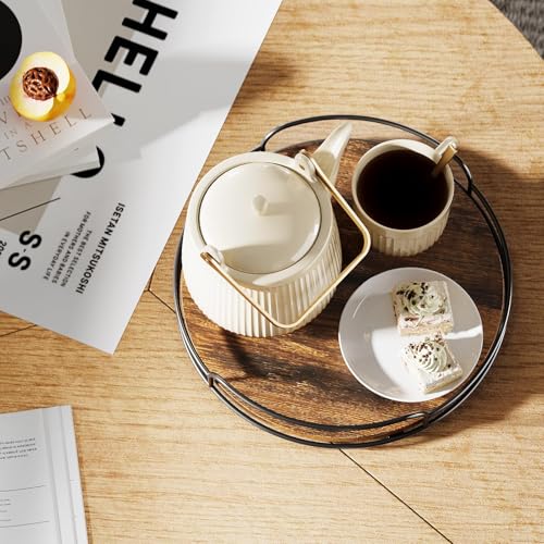 LLAMU 10'' Lazy Susan Organizer, Wooden Lazy Susan Turntable for Cabinet, Table Top, Kitchen, Pantry, Bathroom Countertop Organizer, 1 Pack - size: 10in 1 Pack