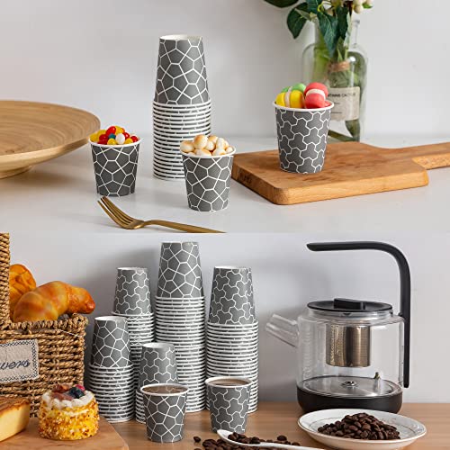 300 Pack 5 oz Paper Cups, Disposable Bathroom Cups Small Mouthwash Cups, Hot/Cold Beverage Drinking Mini Cup for Party, Picnics, Water, Snack - color: Gray, size: 5 oz