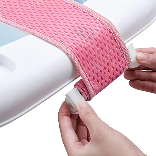 Baby Bath Seat Support Net Newborn Bath Cushion Pad Anti-Slip Infant Bathtub Sling Shower Mesh Mat Soft Bath Net Bath Pillow Adjustable Shower Pad for 0-18 Months - color: pink