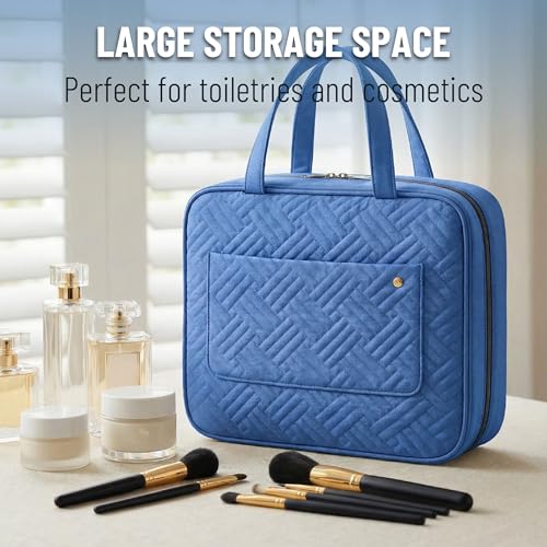 Ms. Pen- Travel Toiletry Bag Organizers, Teal | Makeup Travel Bag for Toiletries with Hanging Hook, Water-Resistant