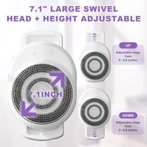 Electric Back Scrubber for Shower Wall Mounted, Hands-Free Automatic Shower Back Washer with 3 Replaceable Heads, Perfect for Men and Women, Easy to Install
