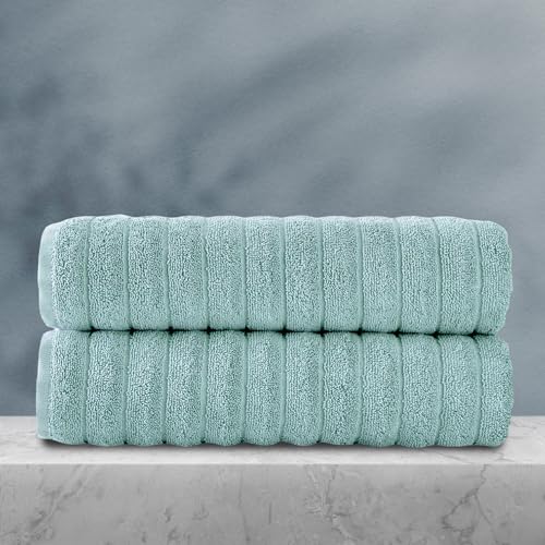 Classic Turkish Towels CTT Premium 2 Pack Bath Towels Set, Made with 100% Turkish Cotton, Spa & Hotel, Quick Drying Towels, Absorbent & Comfy | 27"x54" (Spa Green) - color: Spa Green, size: 2-Piece Bath Towel Set
