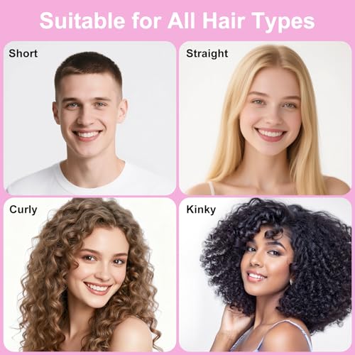 Curly Hair Brush, Curl Defining Brush with Soft Boar Bristles Detangling Tangled Glides, Wide-Teeth Design Effortlessly Shaping & Defining Curls, Curling Definer for Wet & Dry Hair (Pink) - color: Pink