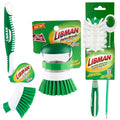 Libman Bottle & Dish Brush Kit | Cleaning Brushes for Kitchen Use | Straw Brush | Scrub Brushes for Dishes | Big Job Kitchen Brush | Palm Scrub Brush | 3 Different Brushes & Straw Cleaner Included - style: Bottle & Dish Brush Kit