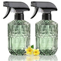 Glass Handheld Spray Bottle, 15oz Refillable Water Bottle Spray, Reusable Adjustable Nozzle Plant Mister Spray Bottles Indoor, Plant Mister for Hair, Cleaning, Gardening, Pets Care (Green) - color: Green a
