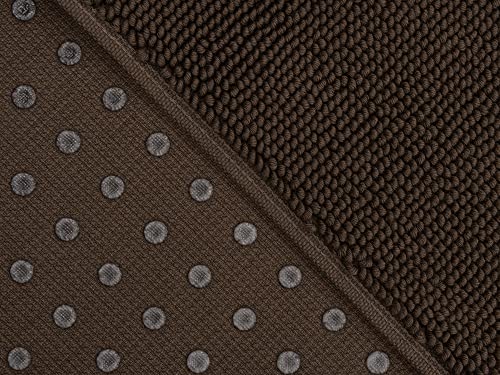 Cotton Paradise 100% Cotton Turkish Bathmat Rug, Soft Absorbent Quick Dry Non Slip, 20x34 Bathmat Rug, Chocolate Brown - color: Chocolate Brown, size: 1 PC 20x34"
